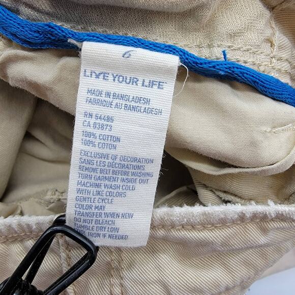 American Eagle Outfitters 100% Cotton Bleach Dye Low Waist Flare Pants - Size 6 - Picture 9 of 10